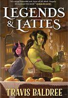 Legends and Lattes by Travis Baldtree - image shows a tiefling and an orc serving coffee and scones